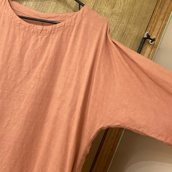 Linen By MN Salmon Blush XL Tunic Dress - Picture 3 of 6